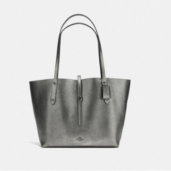 COACH Market Tote in Gunmetal Black - LIKE NEW - Picture 1 of 5